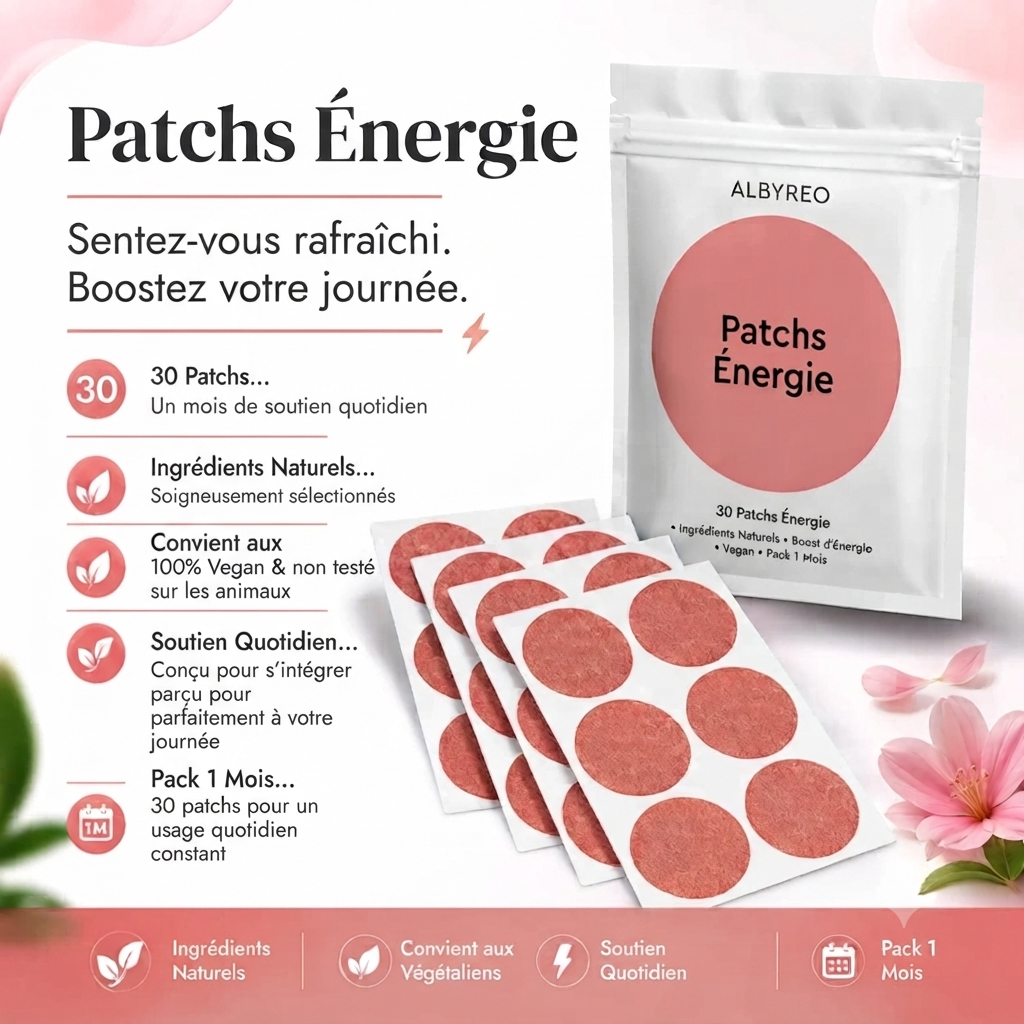 Patchs Énergie Albyreo™ - Boostez votre vitalité au quotidien !